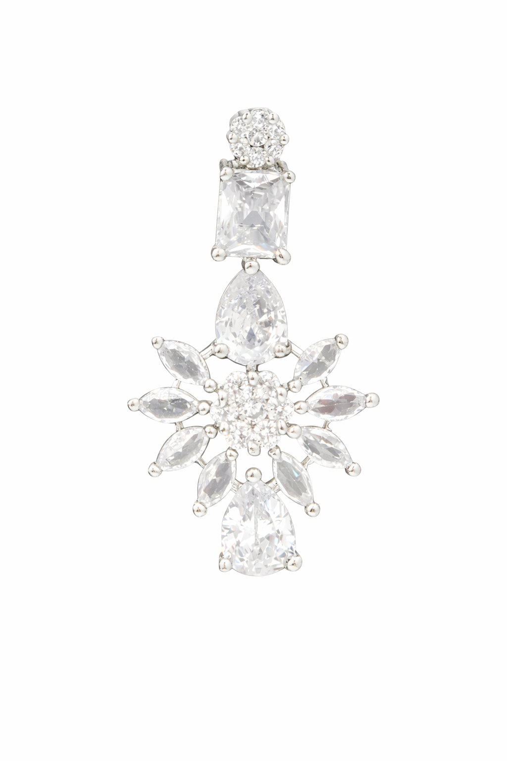Crystal Bloom American Diamond Necklace Set