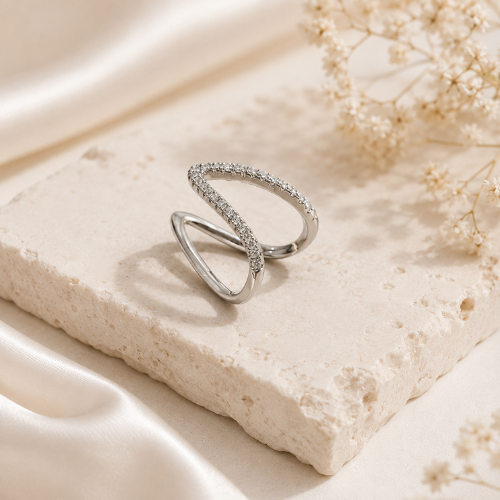 Crystal Wrap Adjustable Ring
