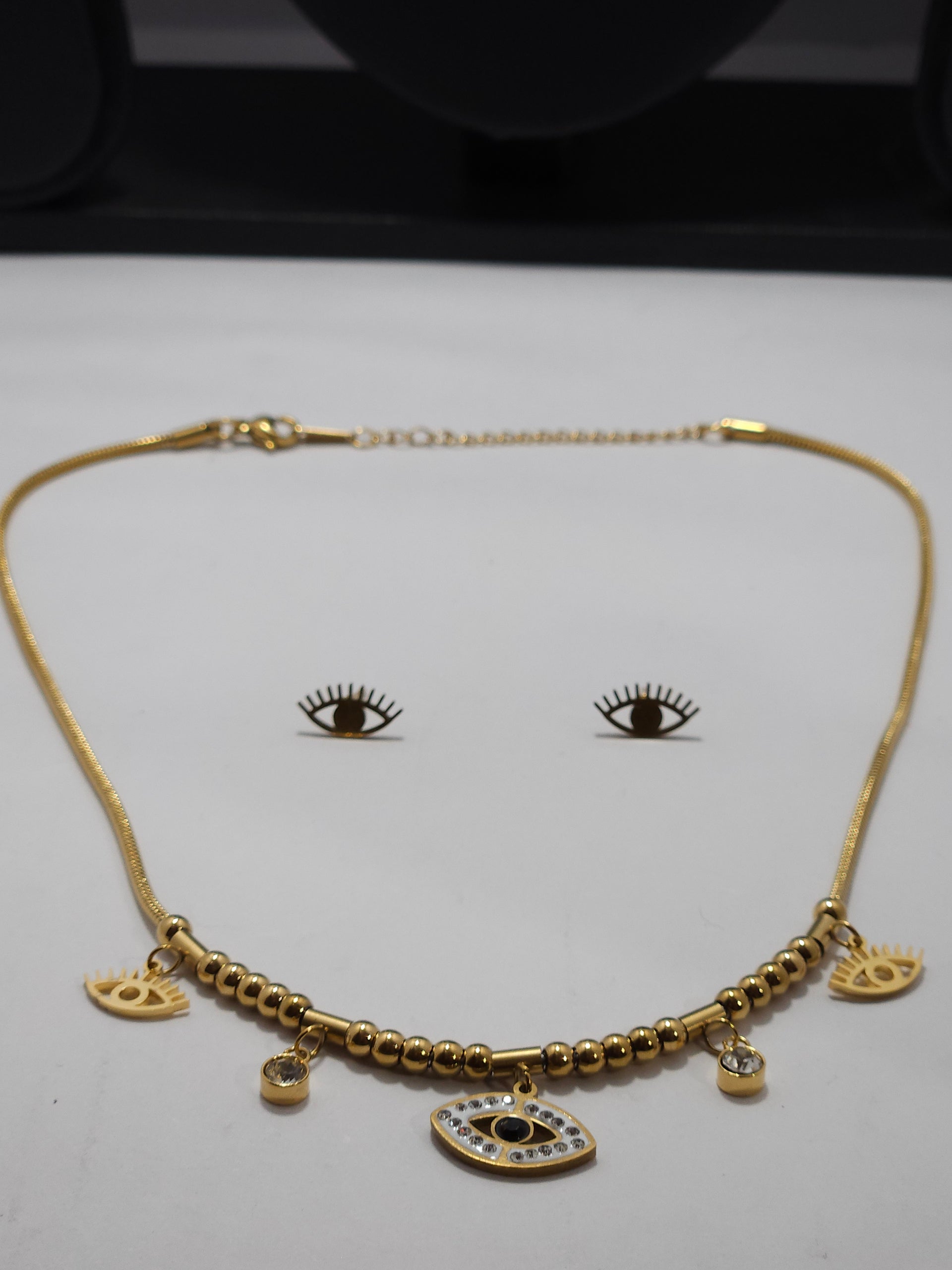 Eye Charm Anti-Tarnish Gold Necklace