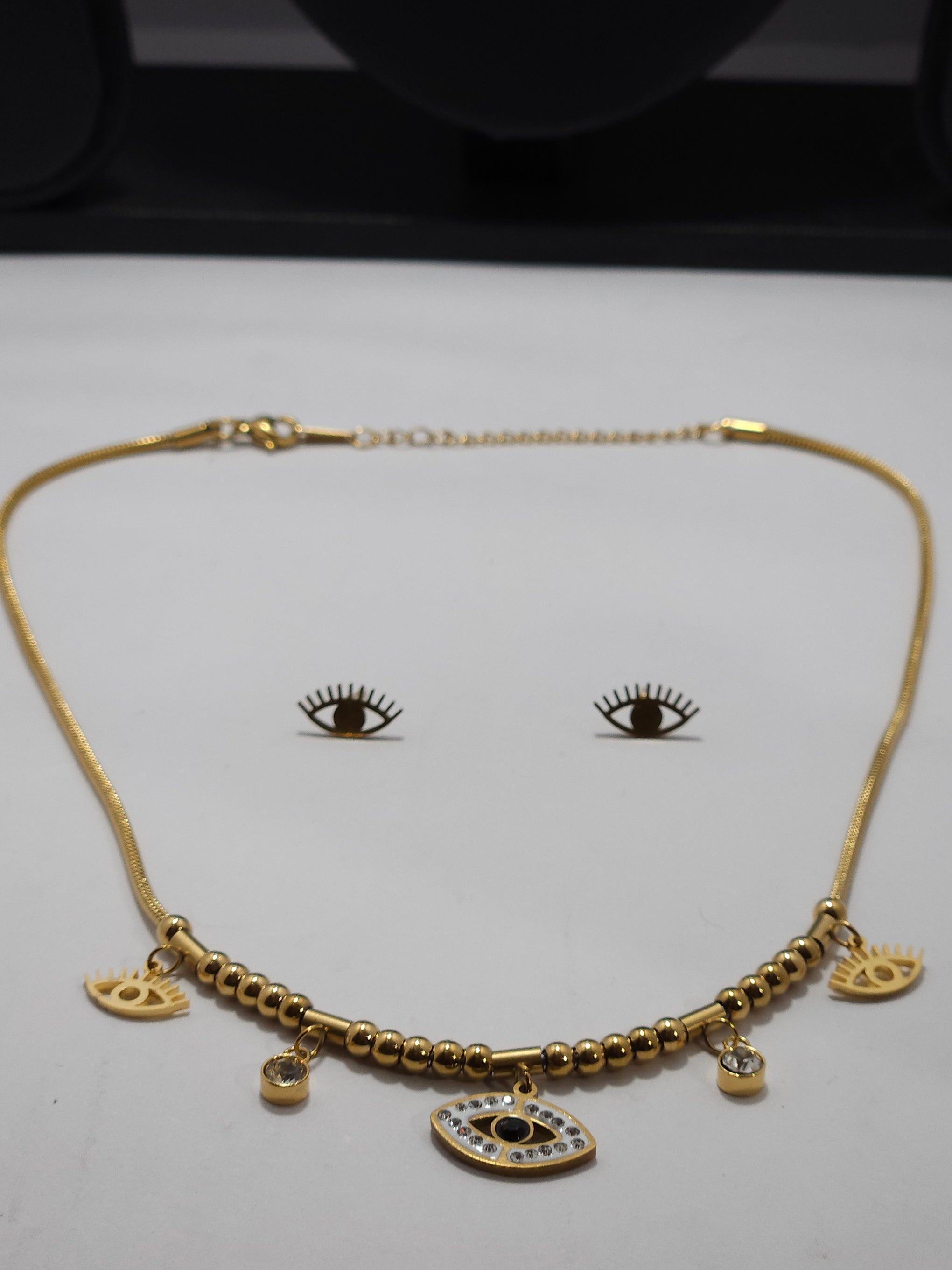 Eye Charm Anti-Tarnish Gold Necklace