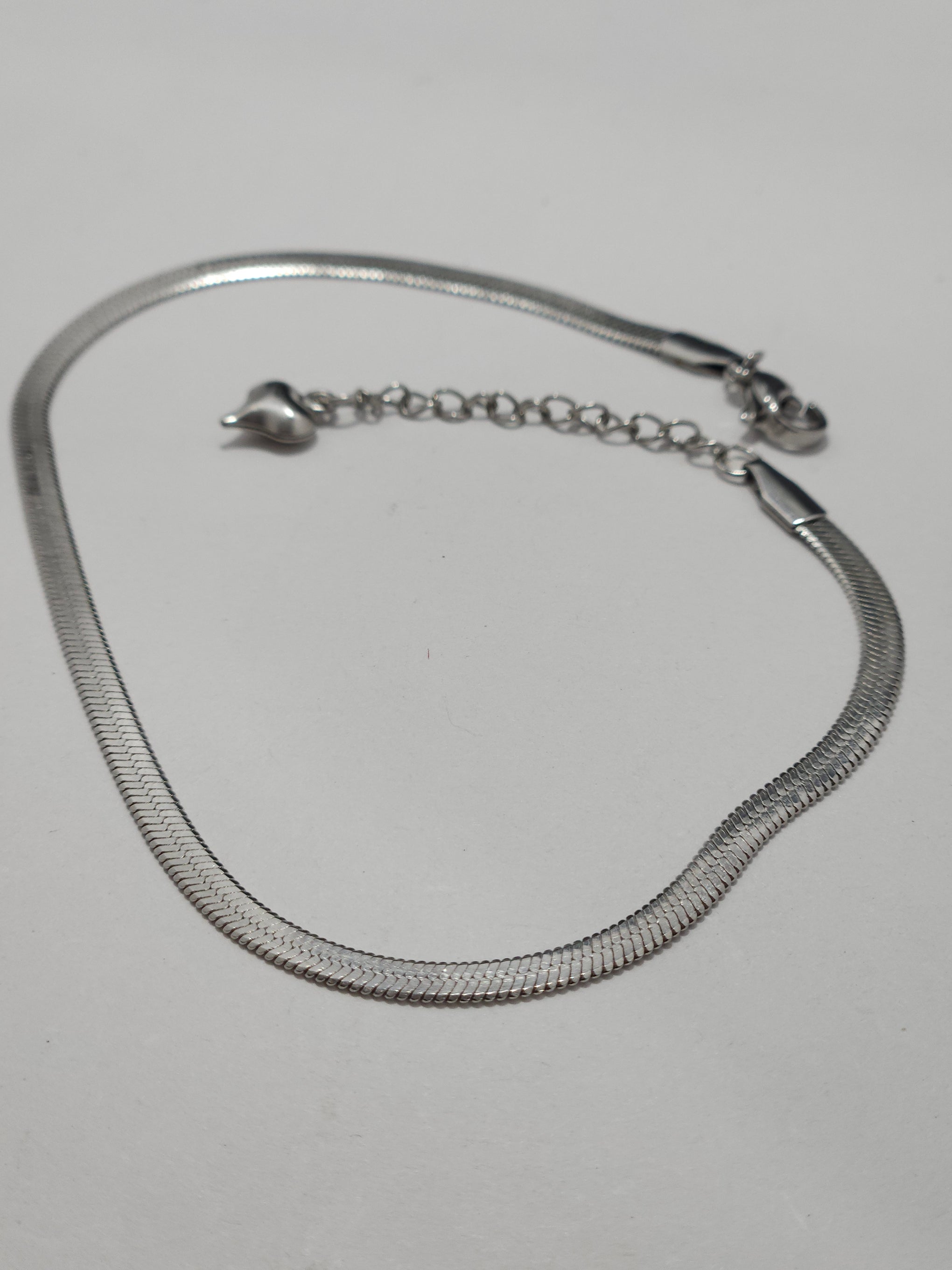 Anti-Tarnish Silver Finish Snake Chain Bracelet