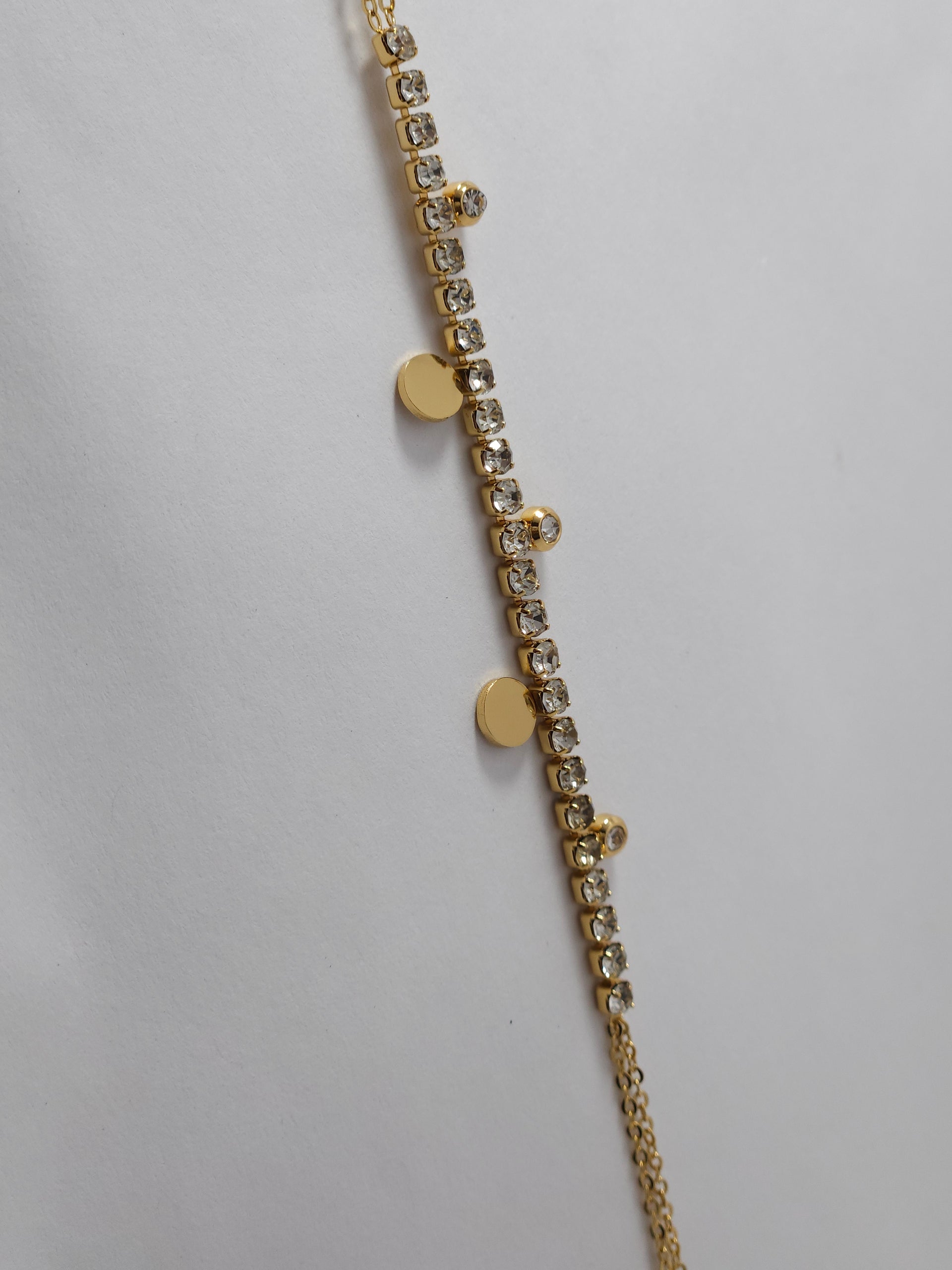 Gold-Tone Crystal Hand Harness Bracelet (Haathphool)