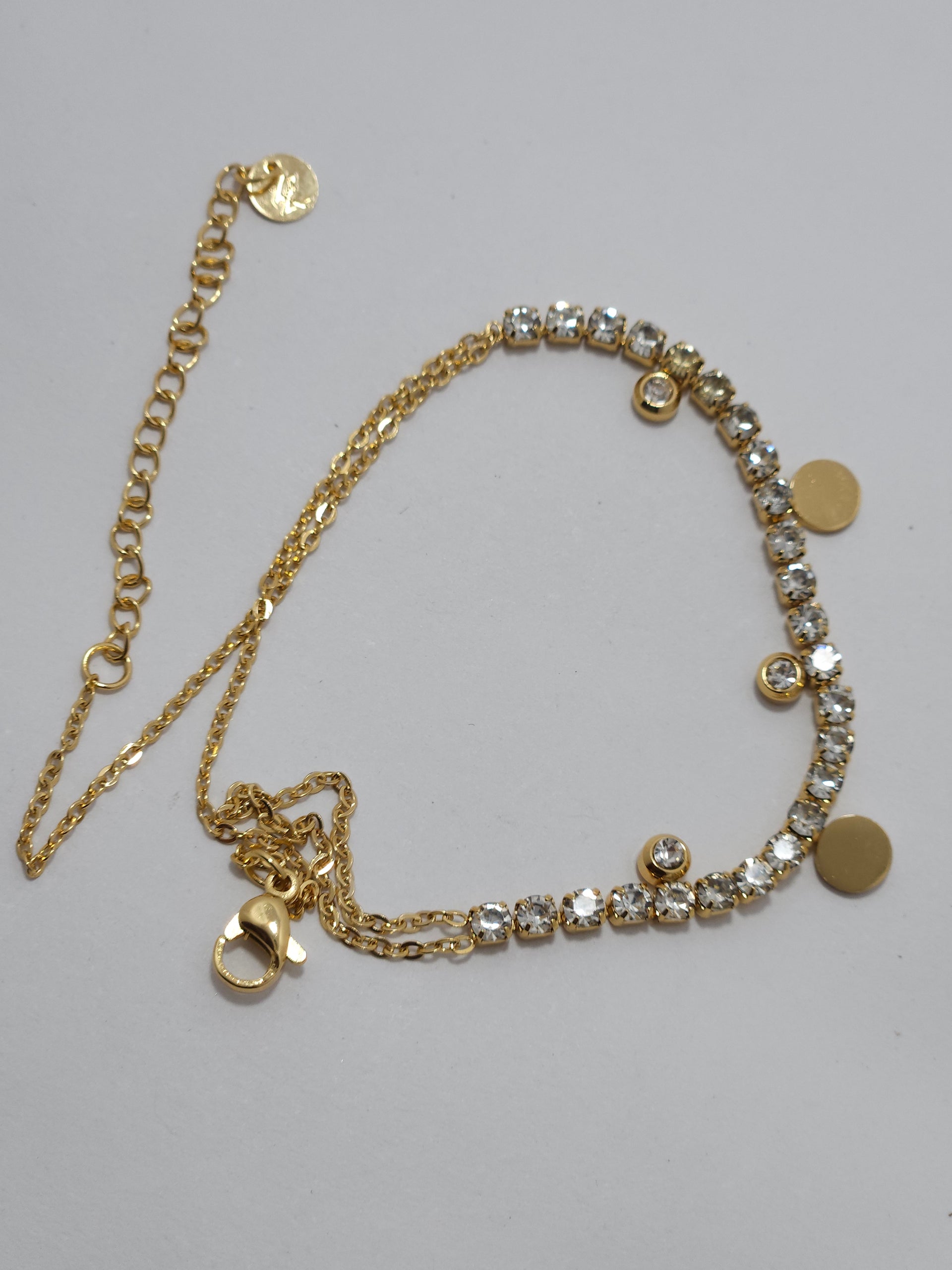 Gold-Tone Crystal Hand Harness Bracelet (Haathphool)