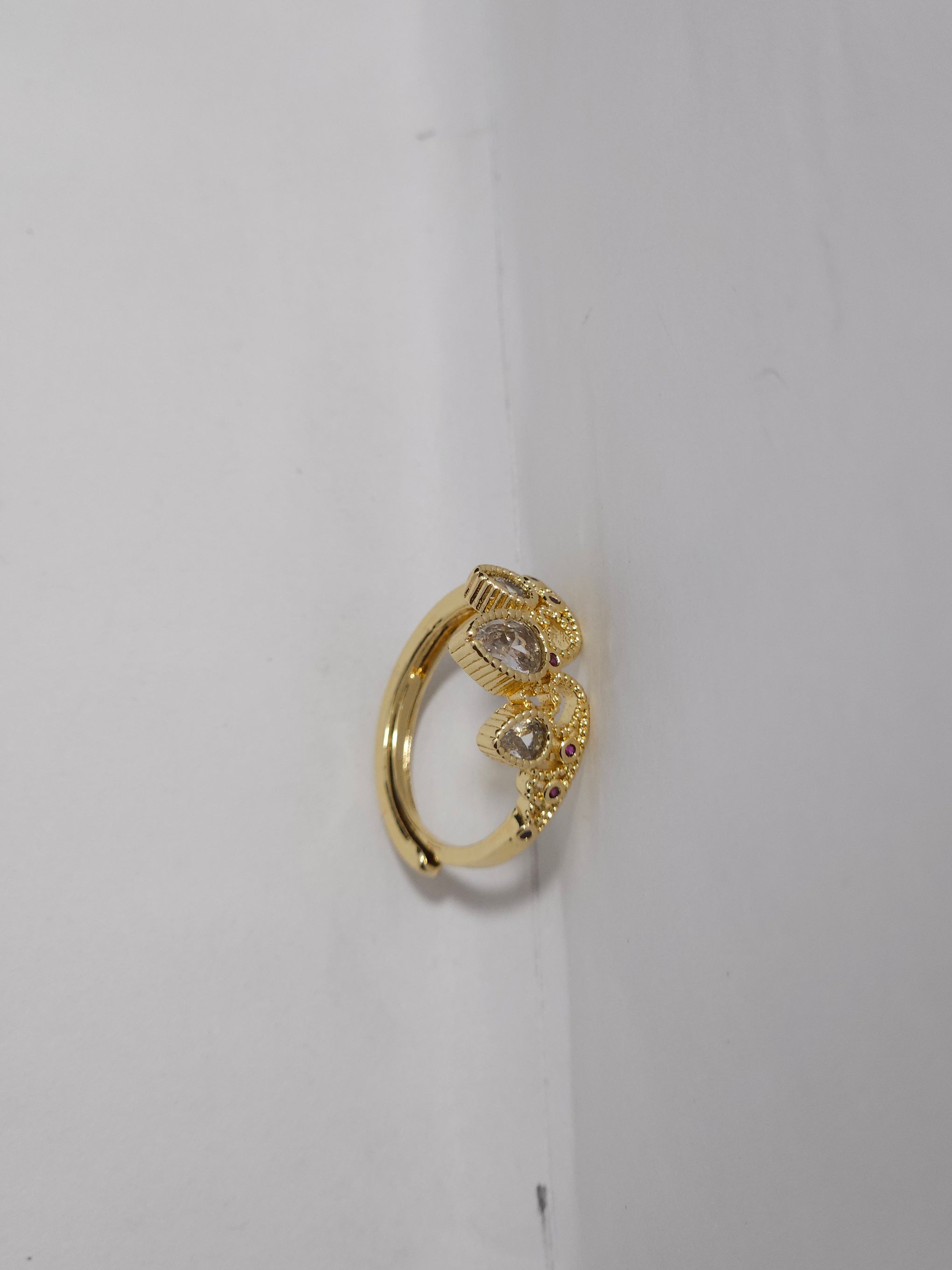 Royal Crown Crystal Ring – Gold-Tone Princess Tiara Ring