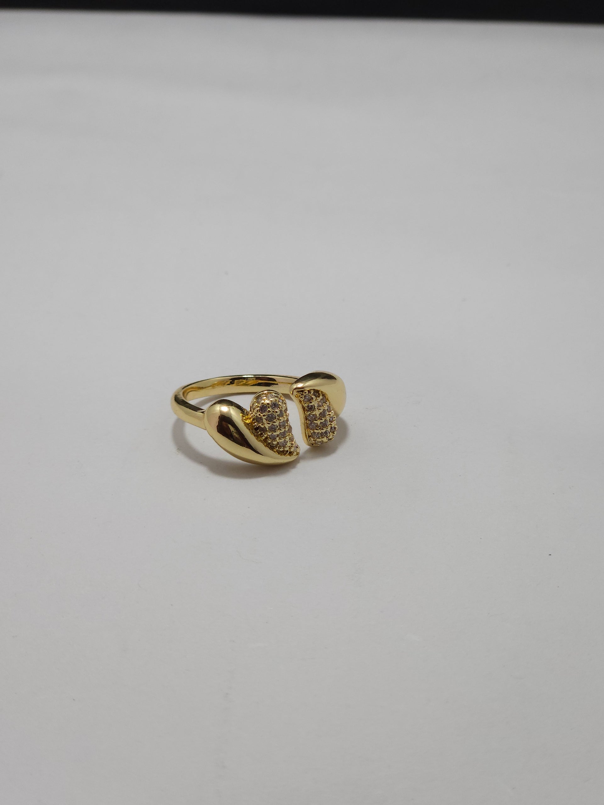 Sparkling Open Wrap Ring – Gold-Tone Crystal Statement Ring