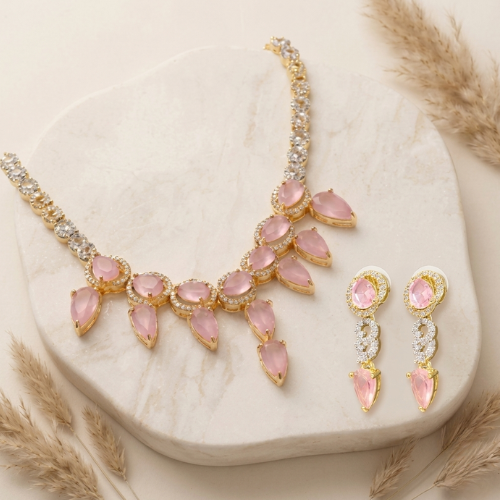 Blush Royale Crystal Necklace Set