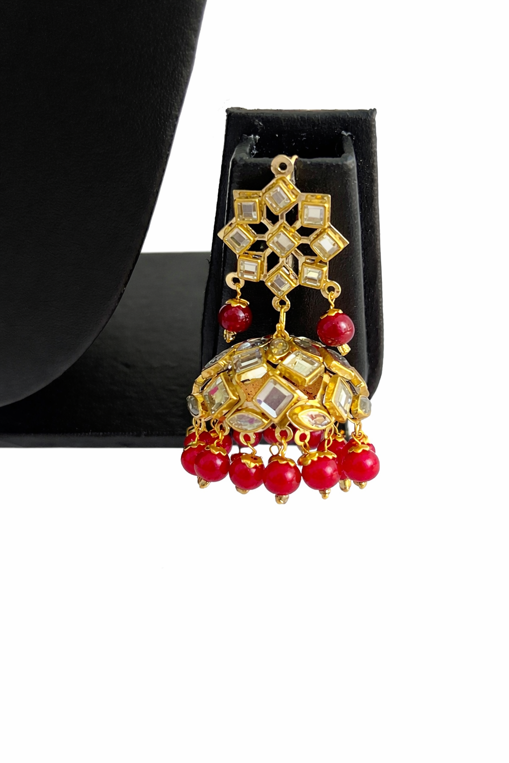 Royal Kundan Tikka & Jhumka Earring Set