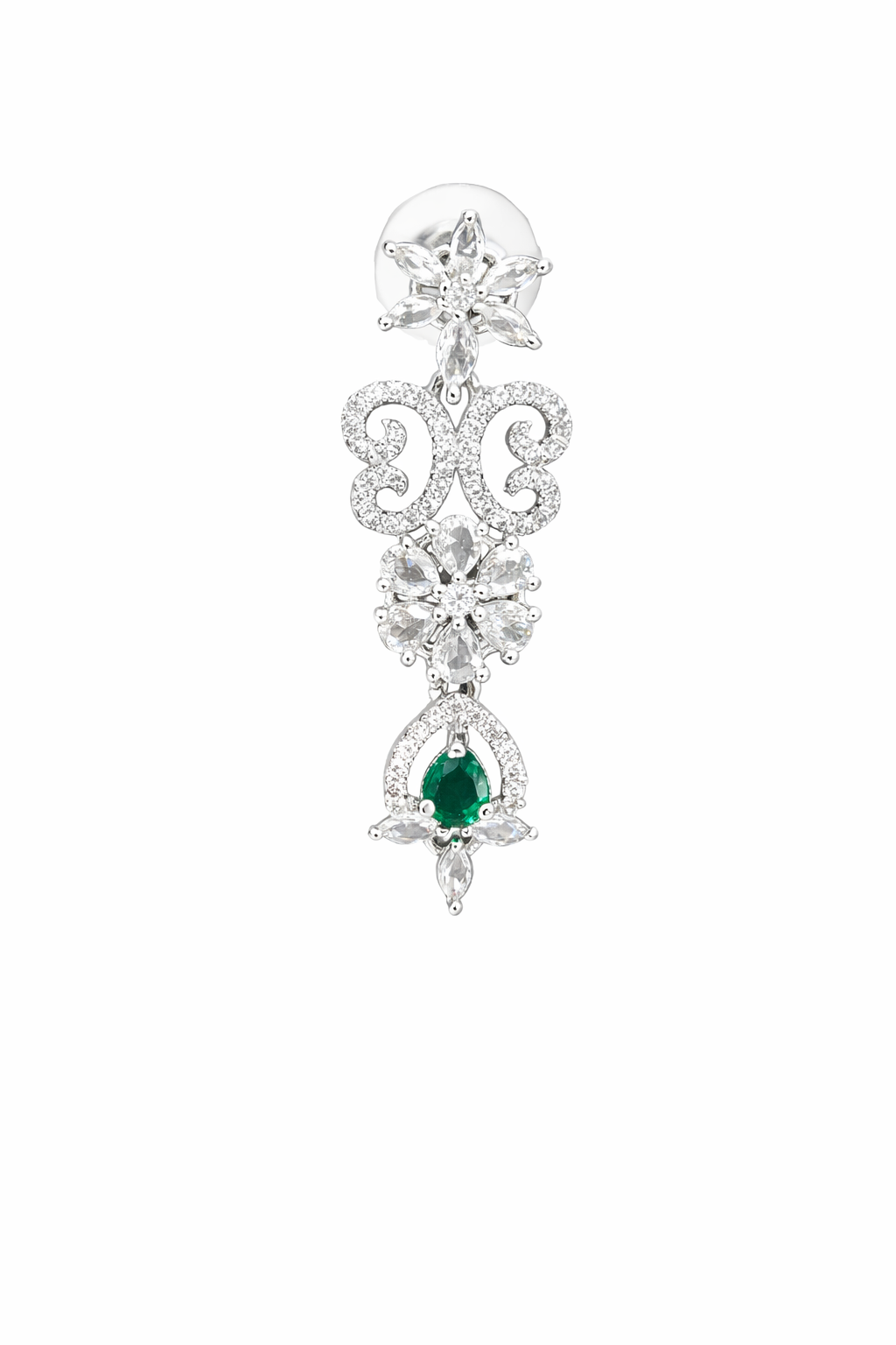 Emerald Elegance American Diamond Necklace