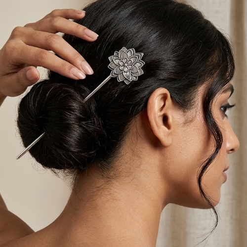 Oxidised Mandala Hair Pin