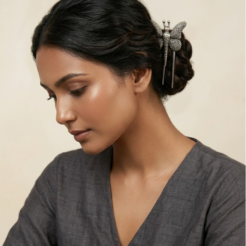 Oxidised Mandala Hair Pin