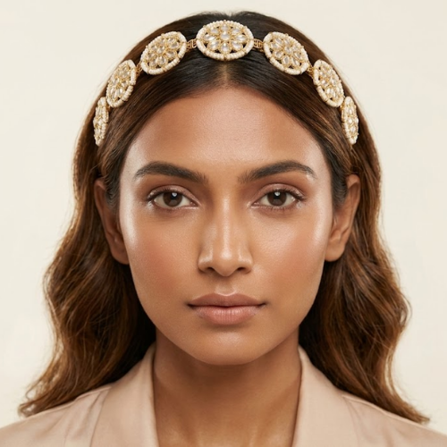 Royal Kundan Floral Hairband