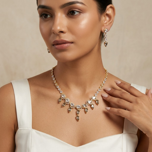 Blush Royale Crystal Necklace Set