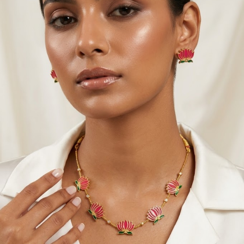 Lotus Grace  Necklace Set