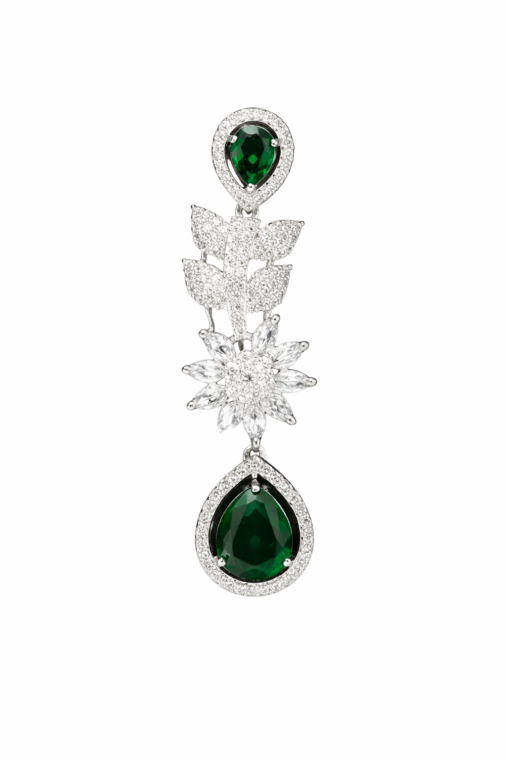 Emerald Royale American Diamond Necklace Set