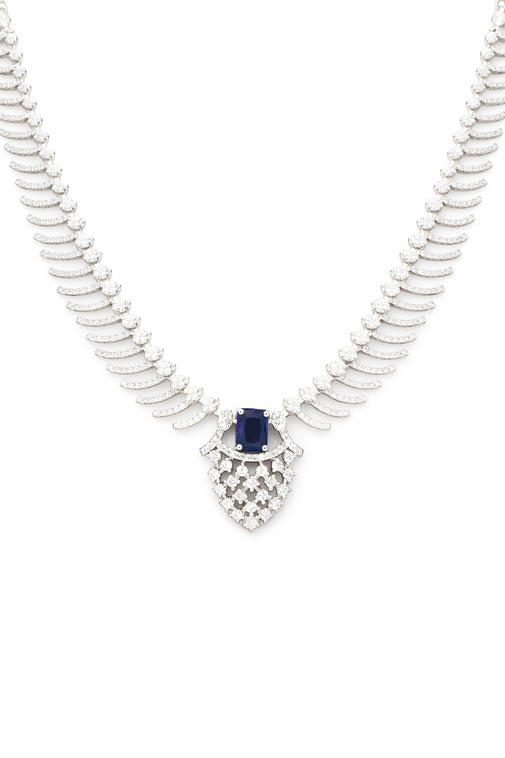 Amethyst Luxe American Diamond Necklace Set