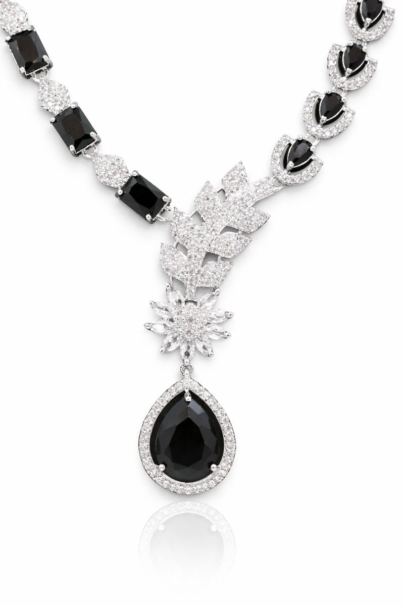 Emerald Royale American Diamond Necklace Set