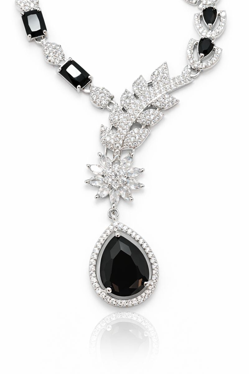 Emerald Royale American Diamond Necklace Set