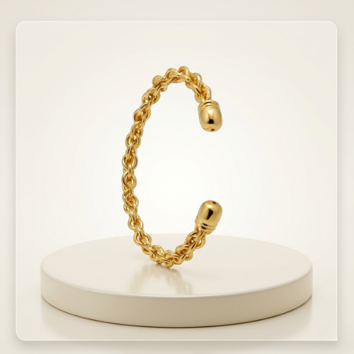 Luxe Chain Anti-Tarnish Gold Cuff Bracelet