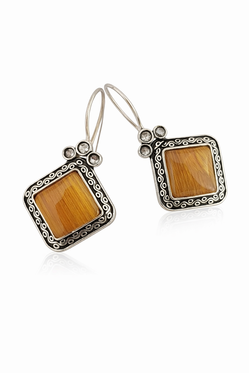 Midnight Charm Oxidised Drop Earrings