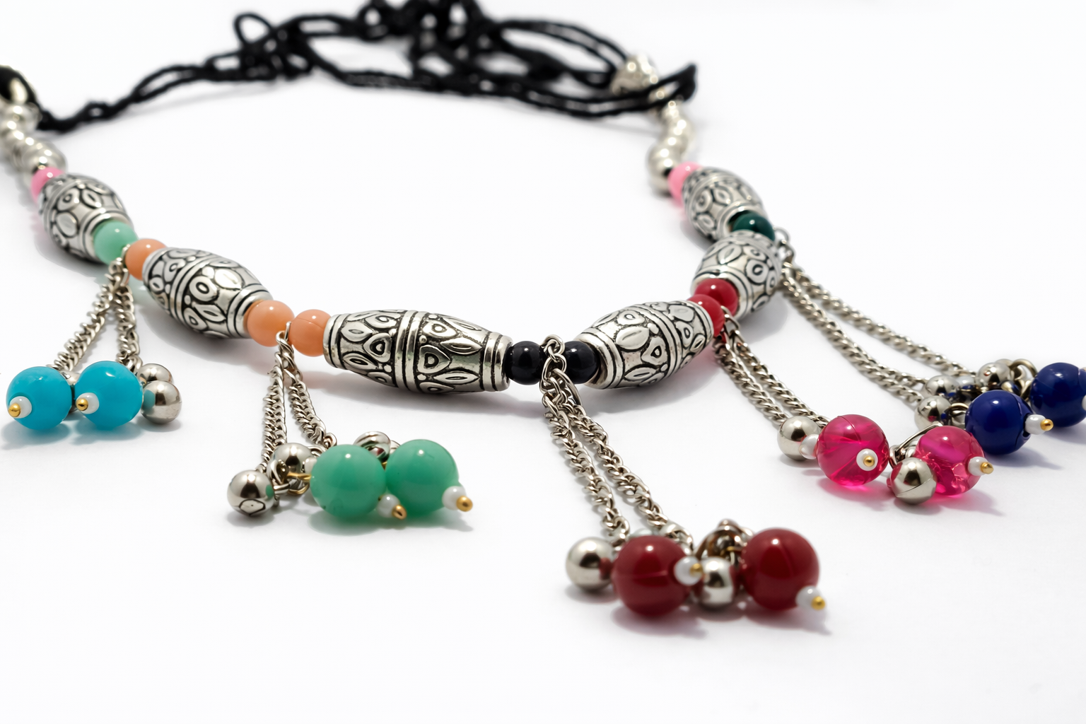 Oxidised Multicolor Beaded Kamarbandh (Waist Belt)