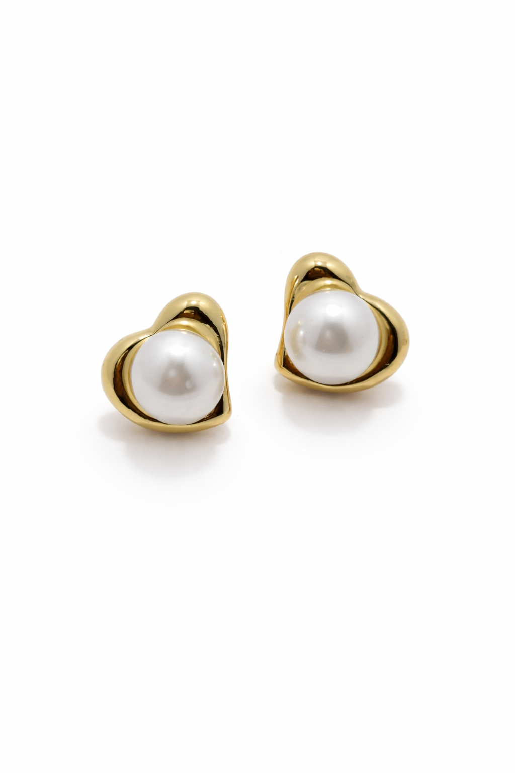 Pearl Twist Anti-Tarnish Gold Stud Earrings