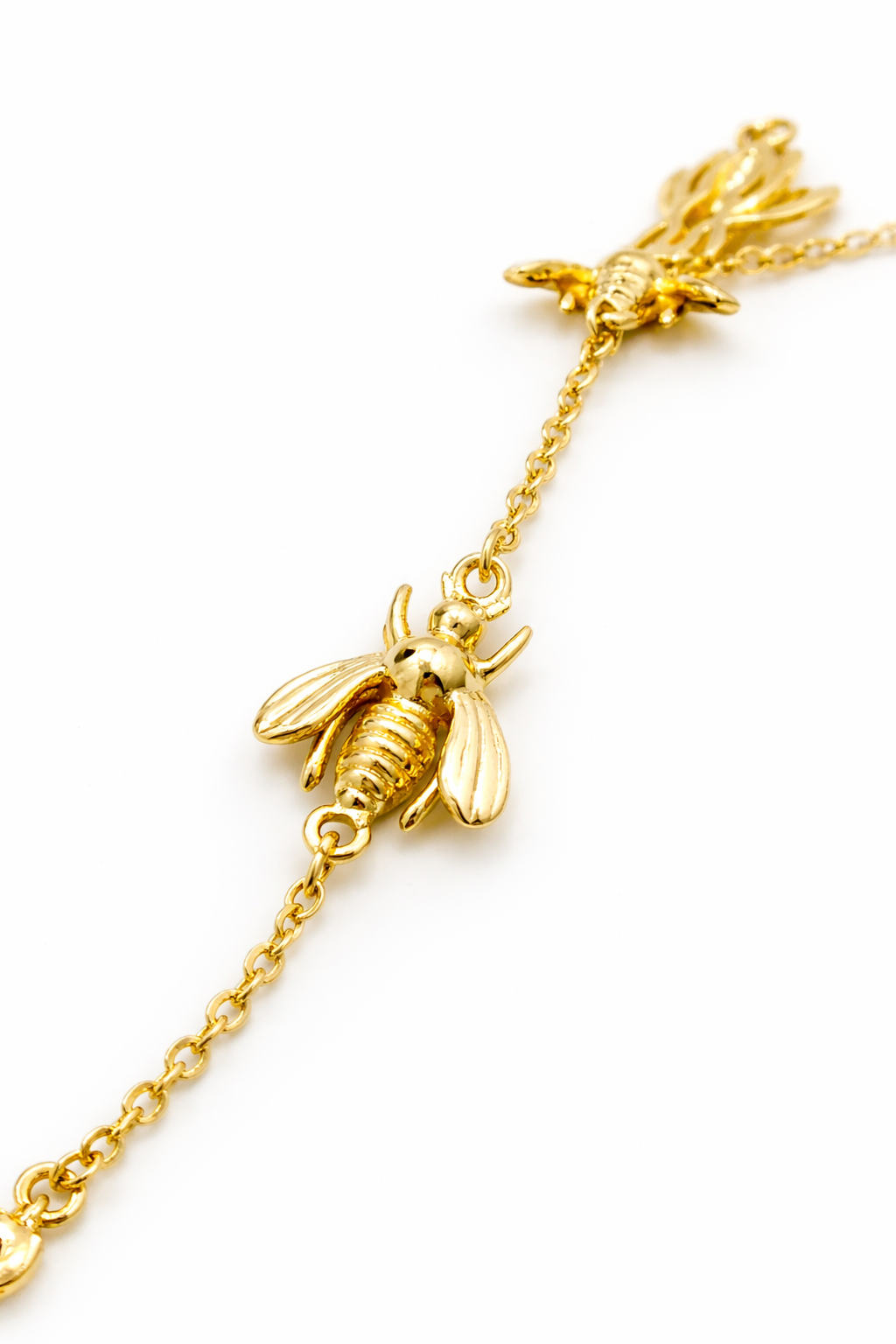 Golden Bee Charm Anti-Tarnish Anklet