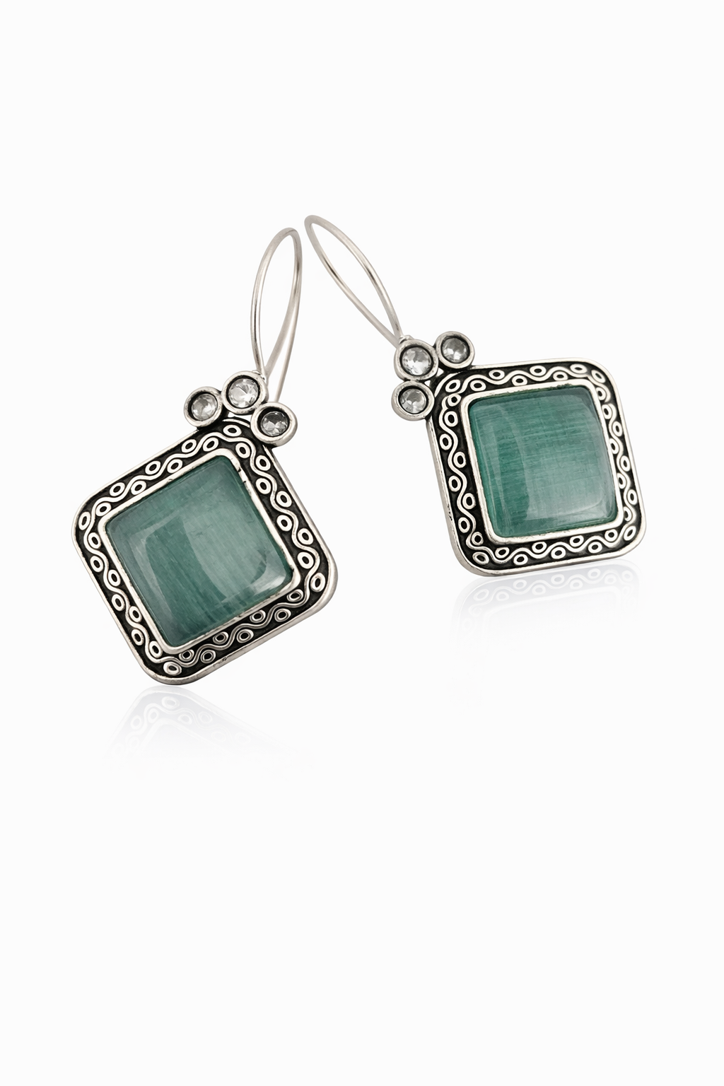 Midnight Charm Oxidised Drop Earrings