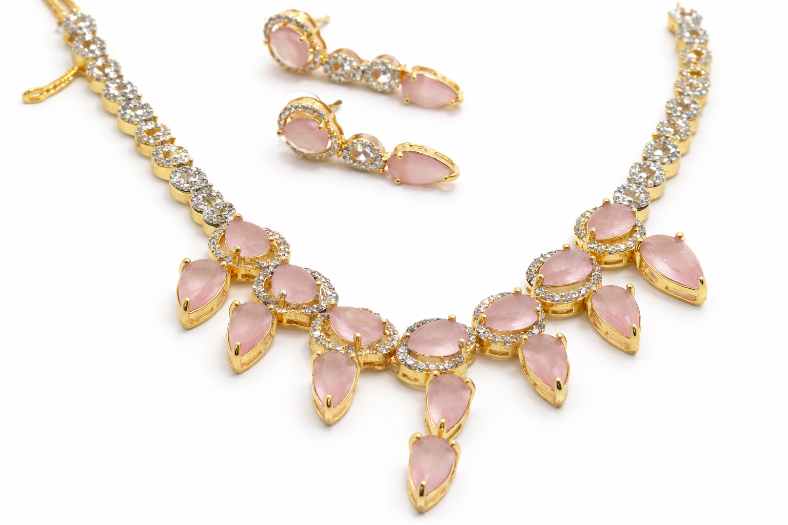 Blush Royale Crystal Necklace Set