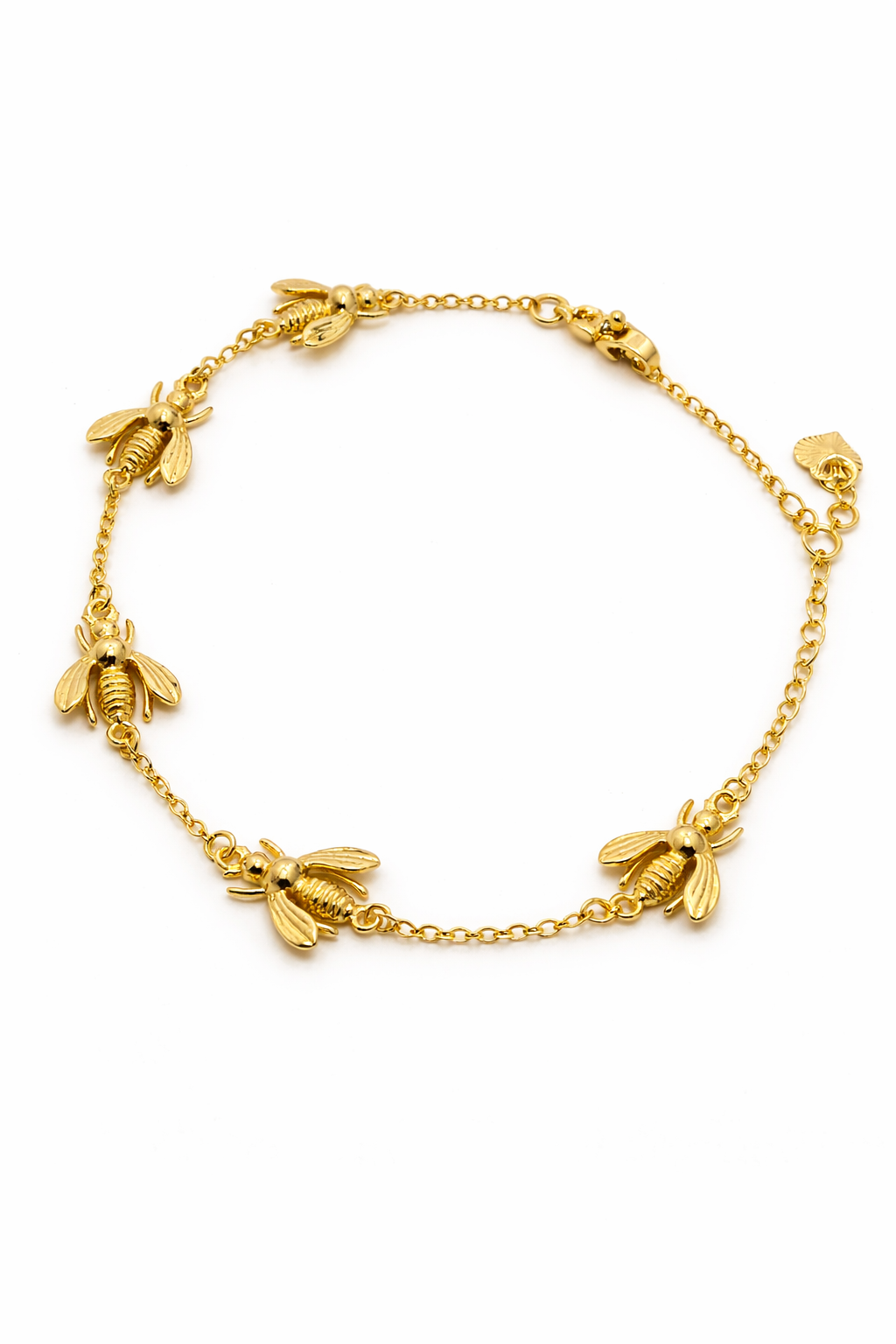 Golden Bee Charm Anti-Tarnish Anklet
