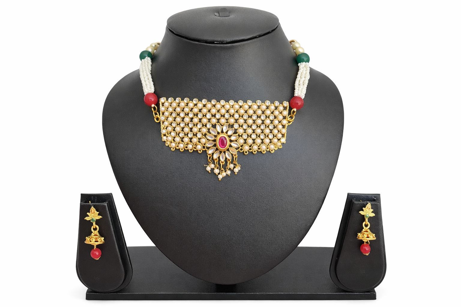 Pearl Maharani Rajwadi Choker Set