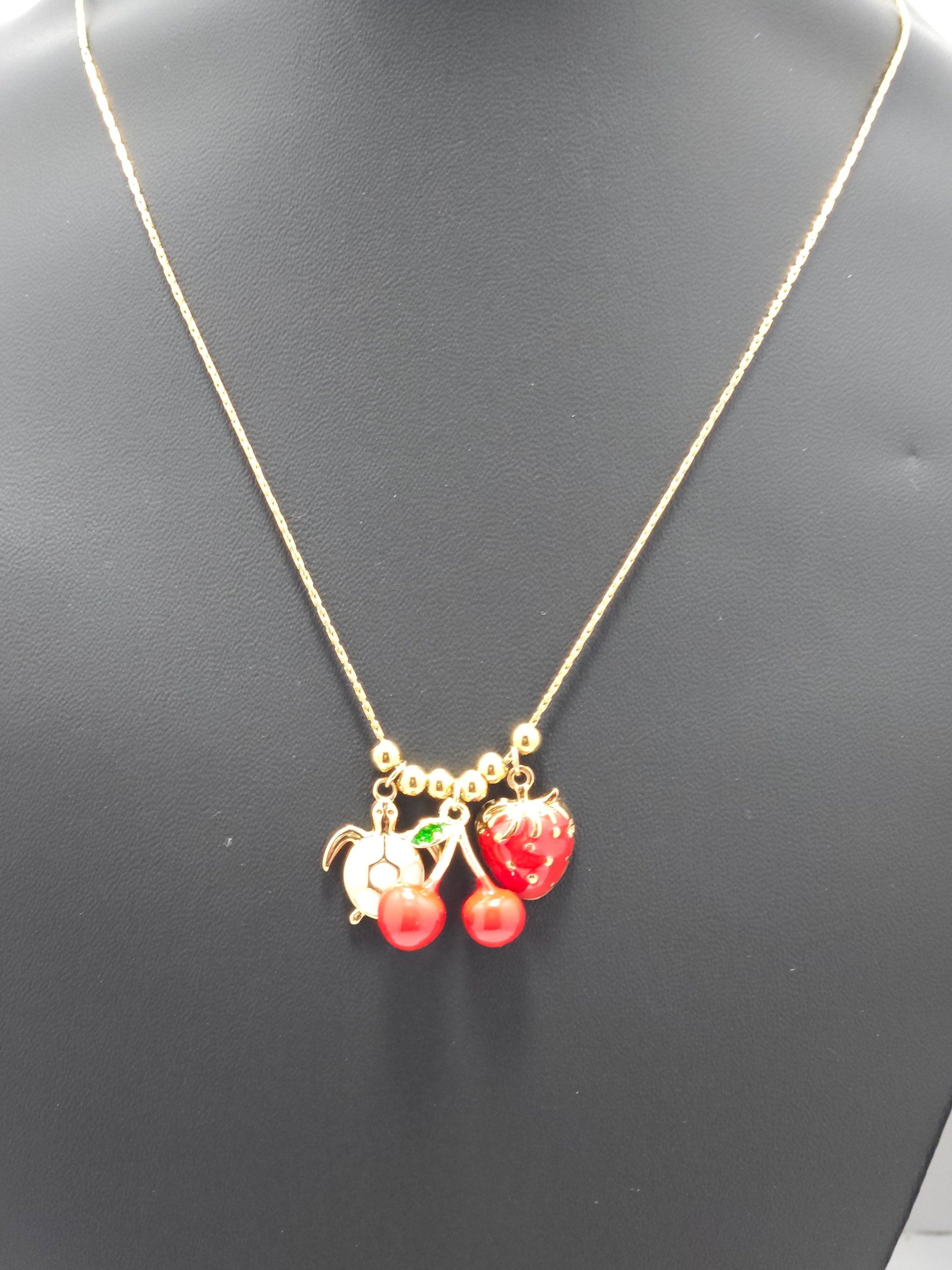 Turtle Charm Pendant Necklace – Gold-Tone Cute Designer Necklace
