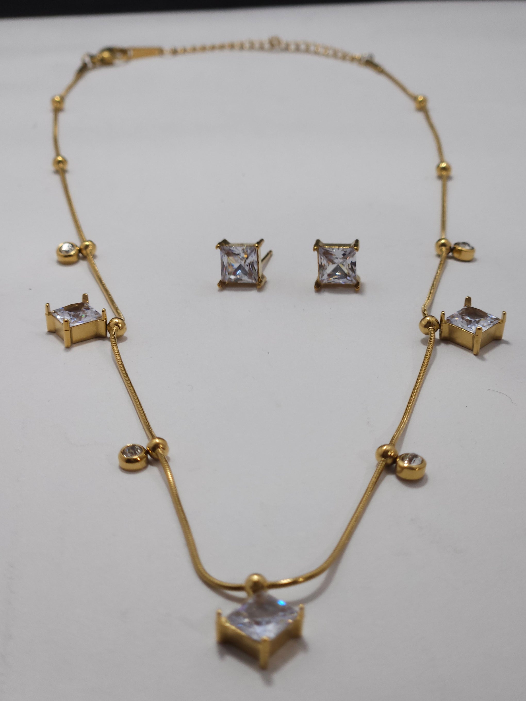 Princess Spark Anti-Tarnish Necklace Set