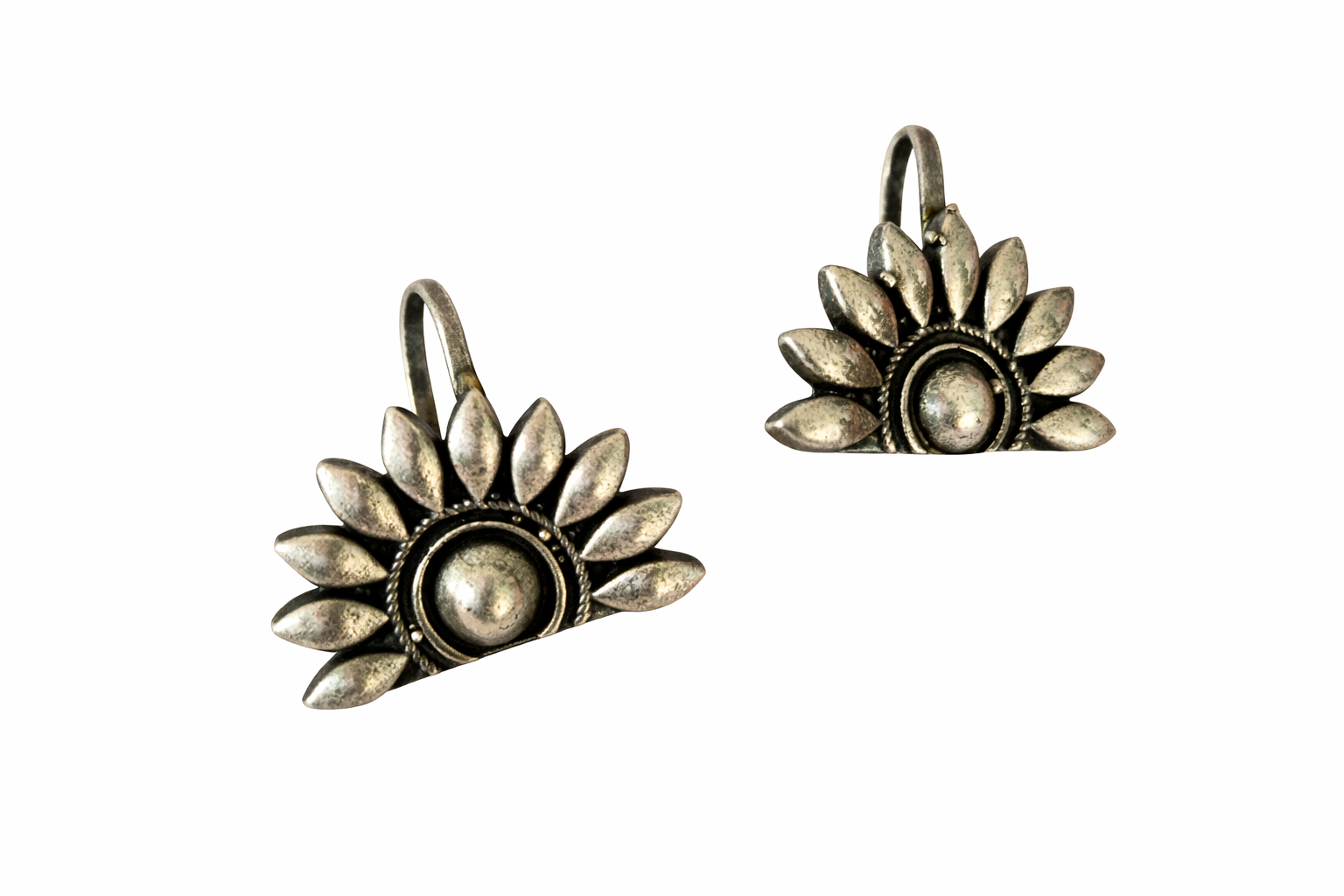 Sunflare Oxidised Stud Drop Earcuffs