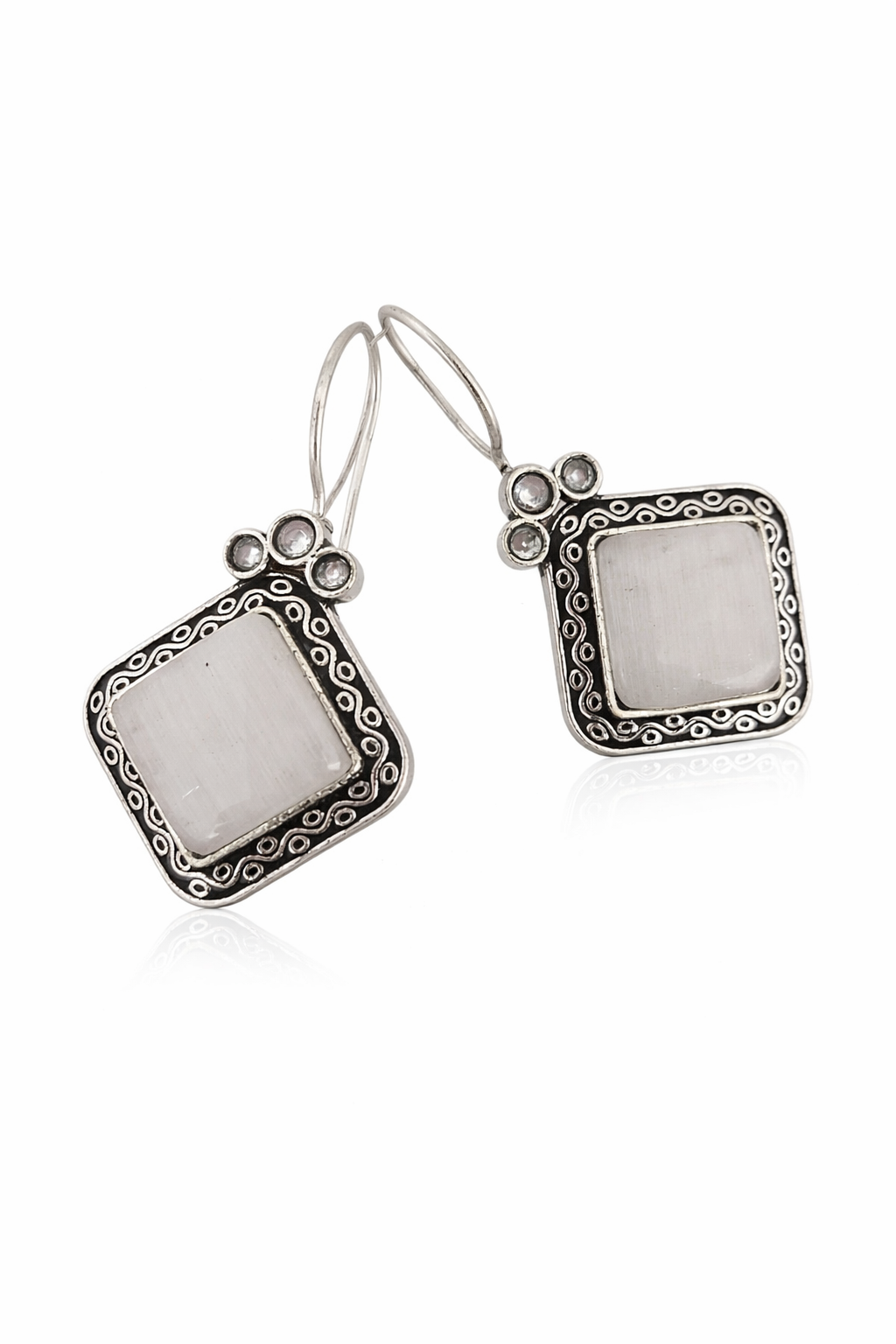 Midnight Charm Oxidised Drop Earrings