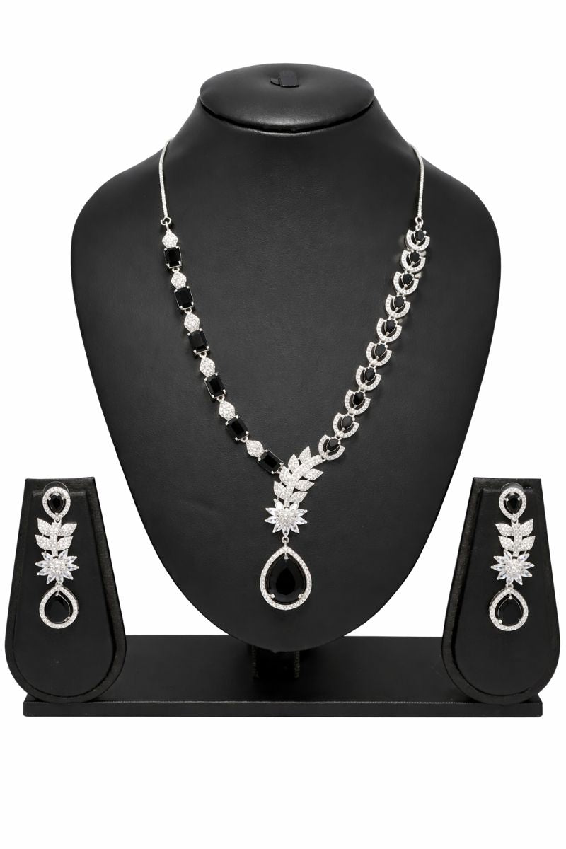 Emerald Royale American Diamond Necklace Set