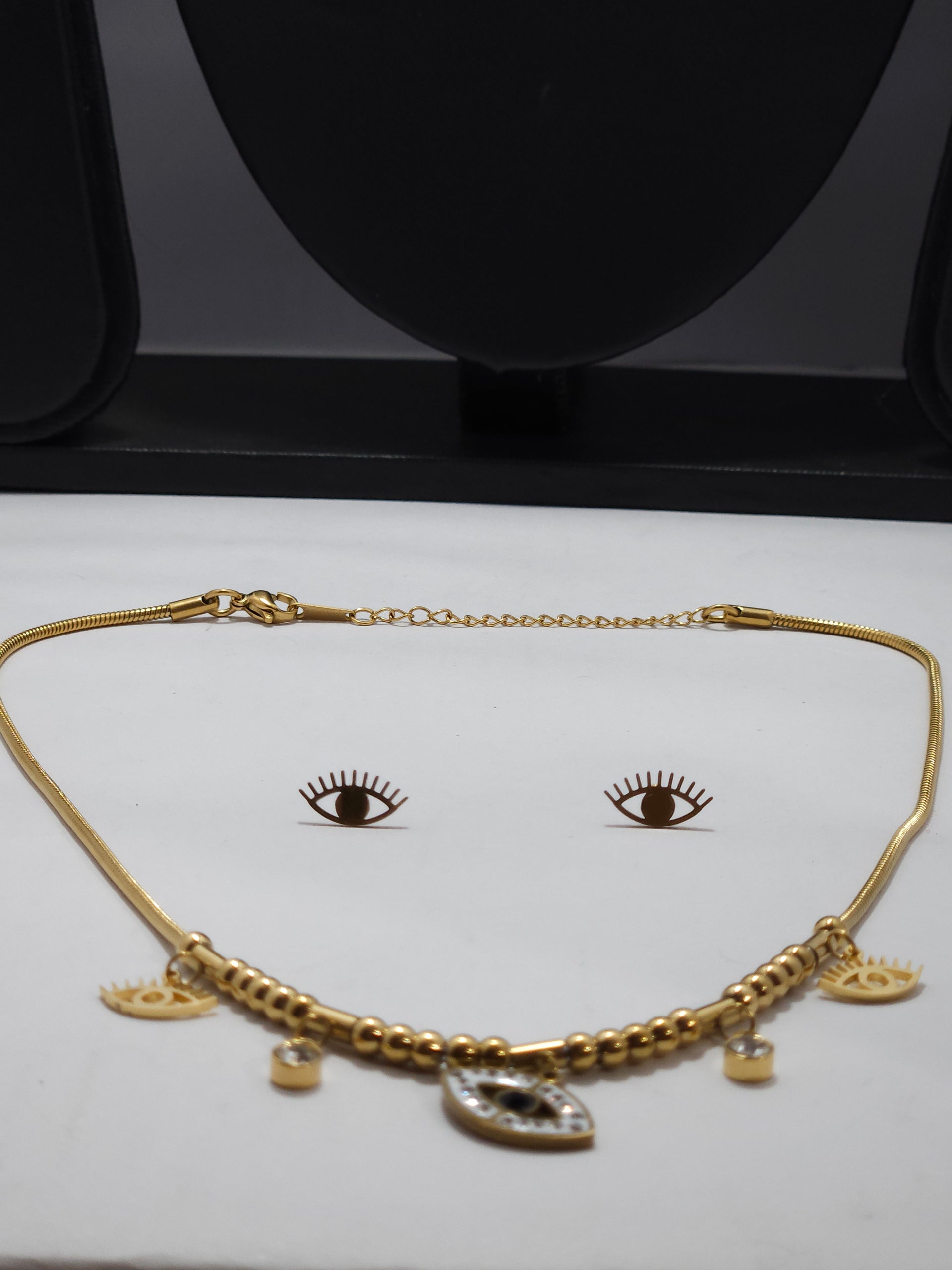 Eye Charm Anti-Tarnish Gold Necklace