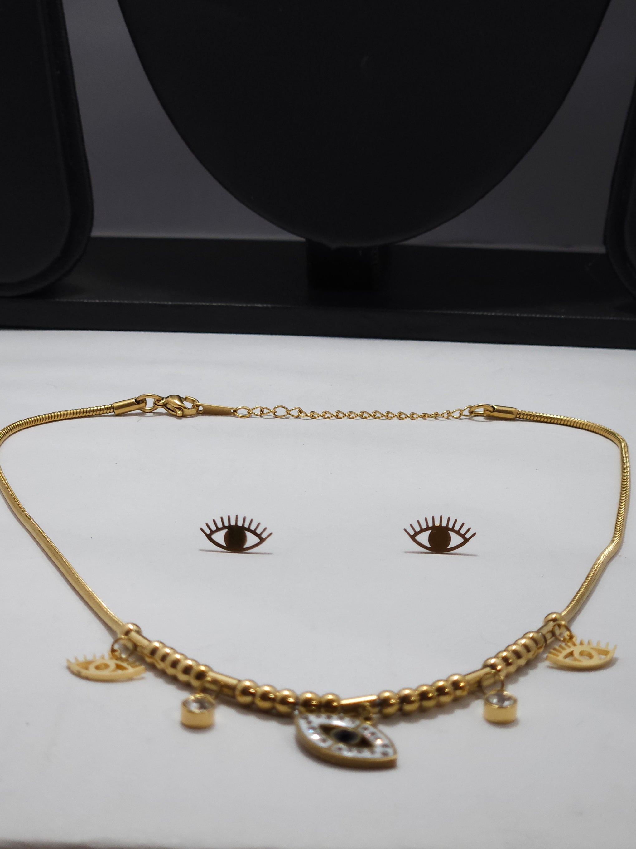 Eye Charm Anti-Tarnish Gold Necklace