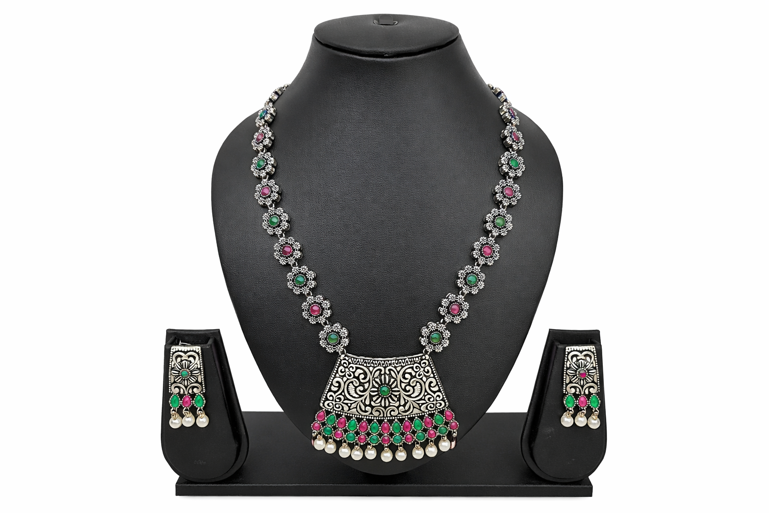 Navrang Heritage Oxidised Necklace