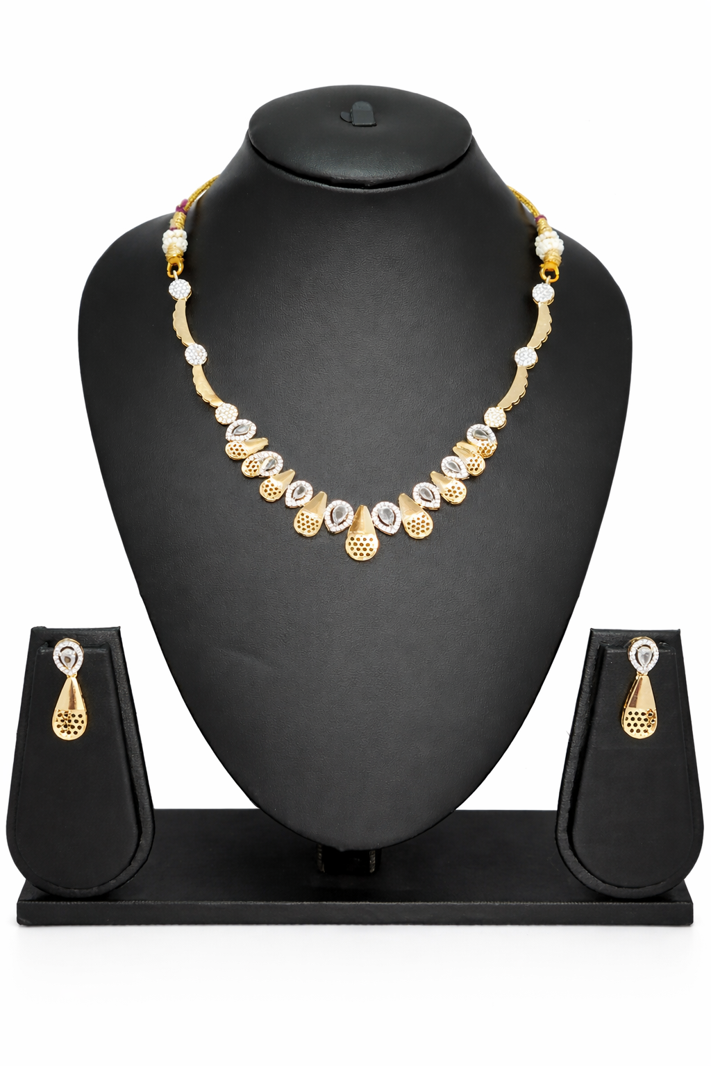 Ruby Radiance American Diamond Necklace Set