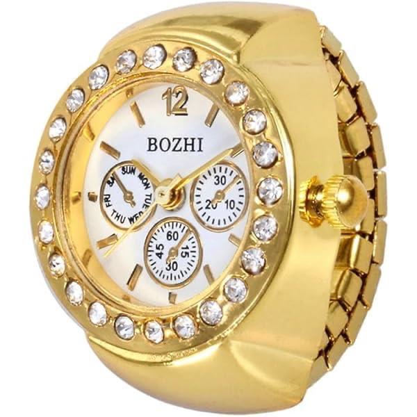 Luxury Crystal Studded Gold-Tone Bracelet Watch