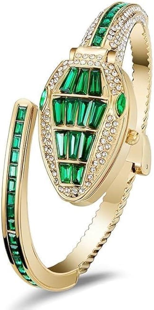 Emerald Green Crystal Open Cuff Bracelet