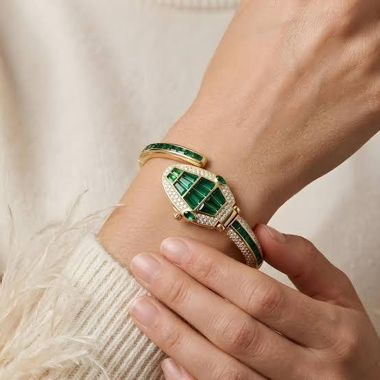 Emerald Green Crystal Open Cuff Bracelet