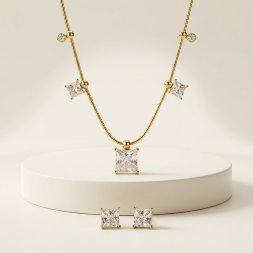 Princess Spark Anti-Tarnish Necklace Set