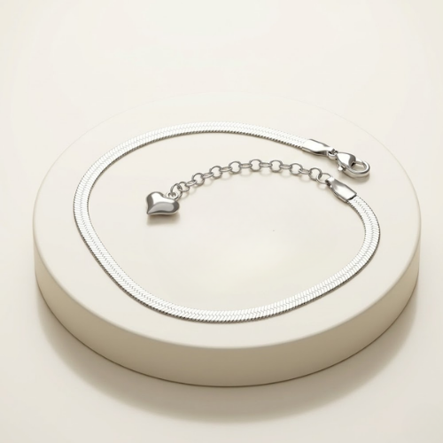 Anti-Tarnish Silver Snake Chain Anklet