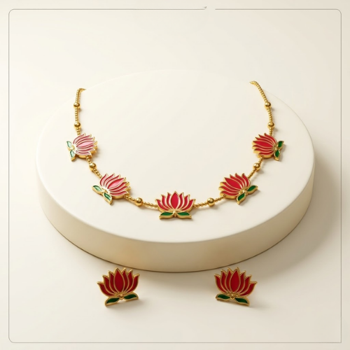 Lotus Grace  Necklace Set