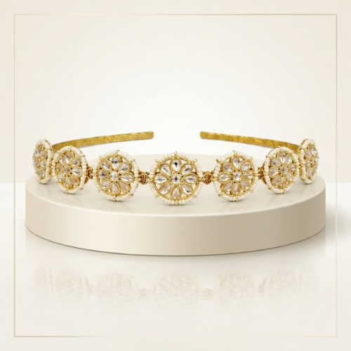 Royal Kundan Floral Hairband