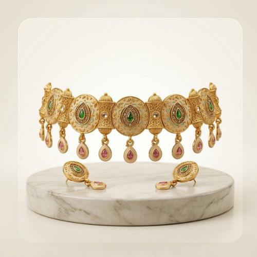 Royal Meher Rajwadi Choker Set