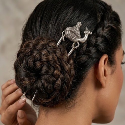 Oxidised Mandala Hair Pin