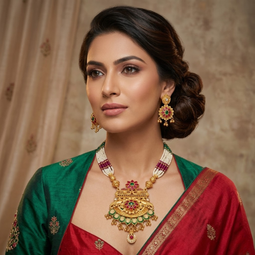 Maharani Rajwadi Long Haar Set